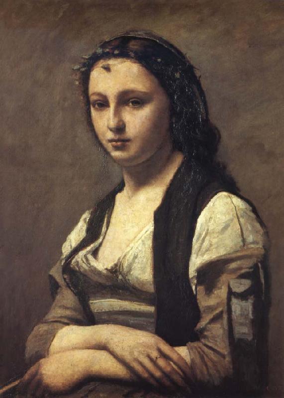 Corot Camille The woman of the pearl Germany oil painting art